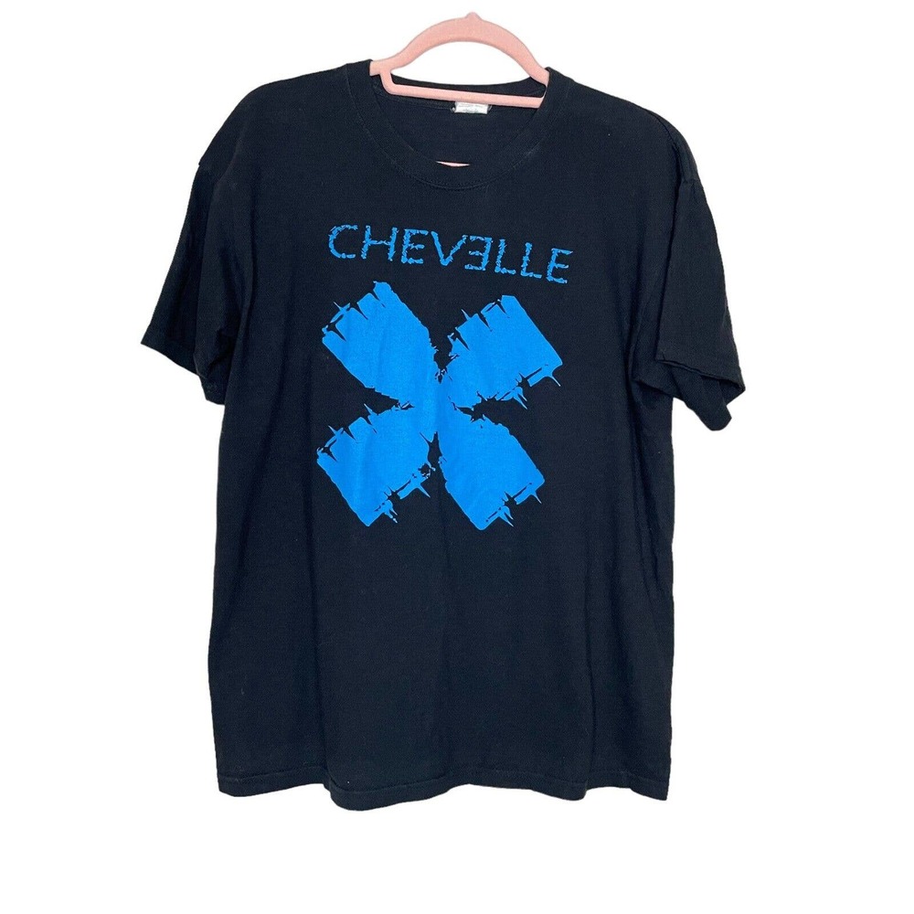 Small Mens Black Chevelle Short Sleeve Crew Neck Comfort Pullover T Shirt